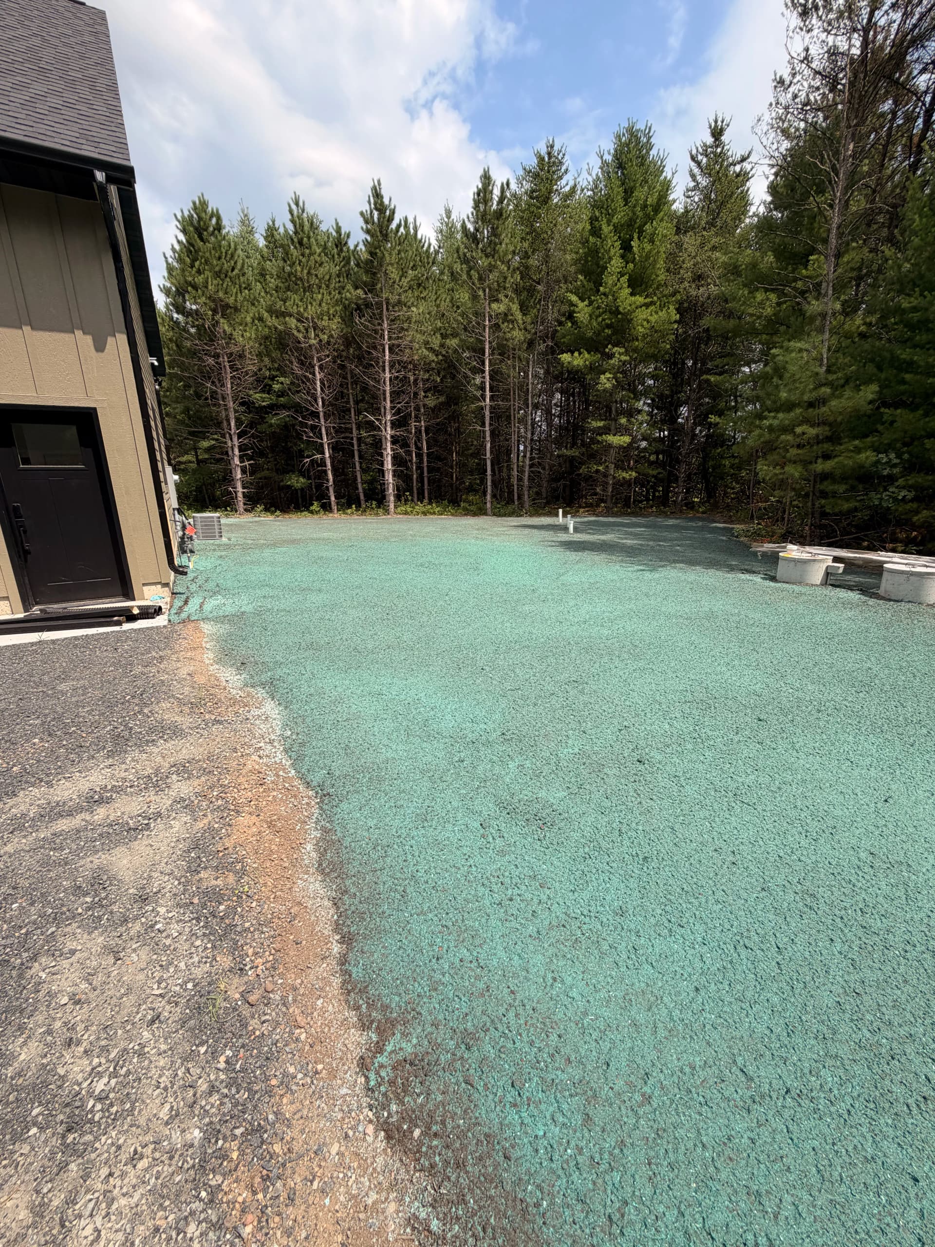 Gallery photos for Bare Ground to Full Green Lawn with Hydroseeding: Image #3