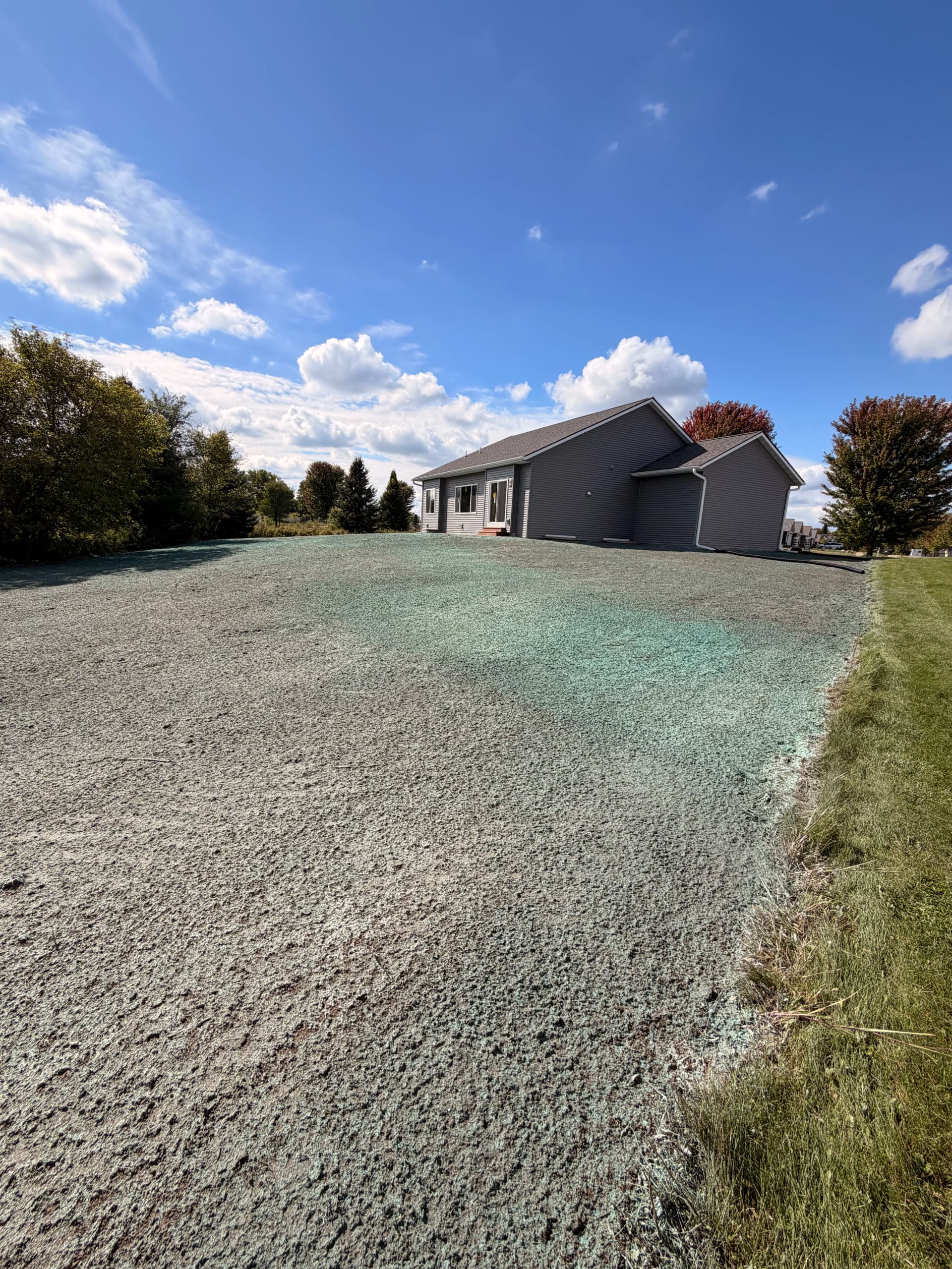 Gallery photos for New Construction Hydroseeding and Lawn Installation in Fall Creek: Image #4