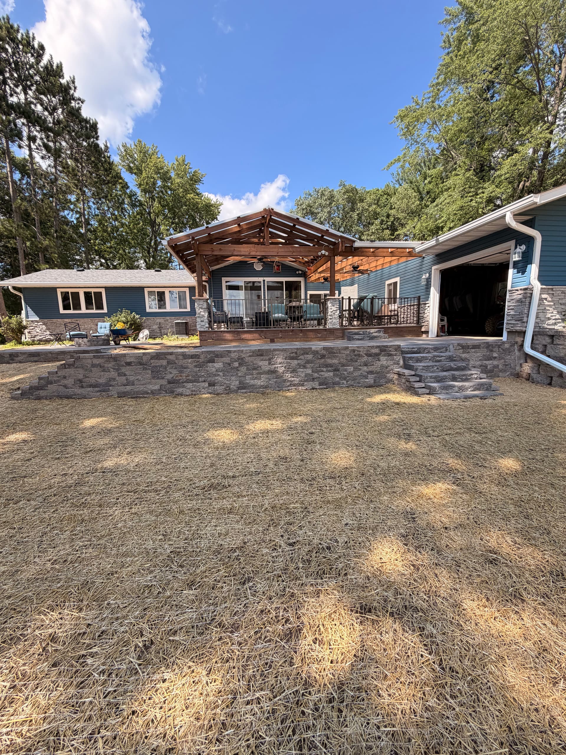 Holcombe Hardscaping Rescue - Patios, Fire Pit, Walls and Full Backyard Rebuild