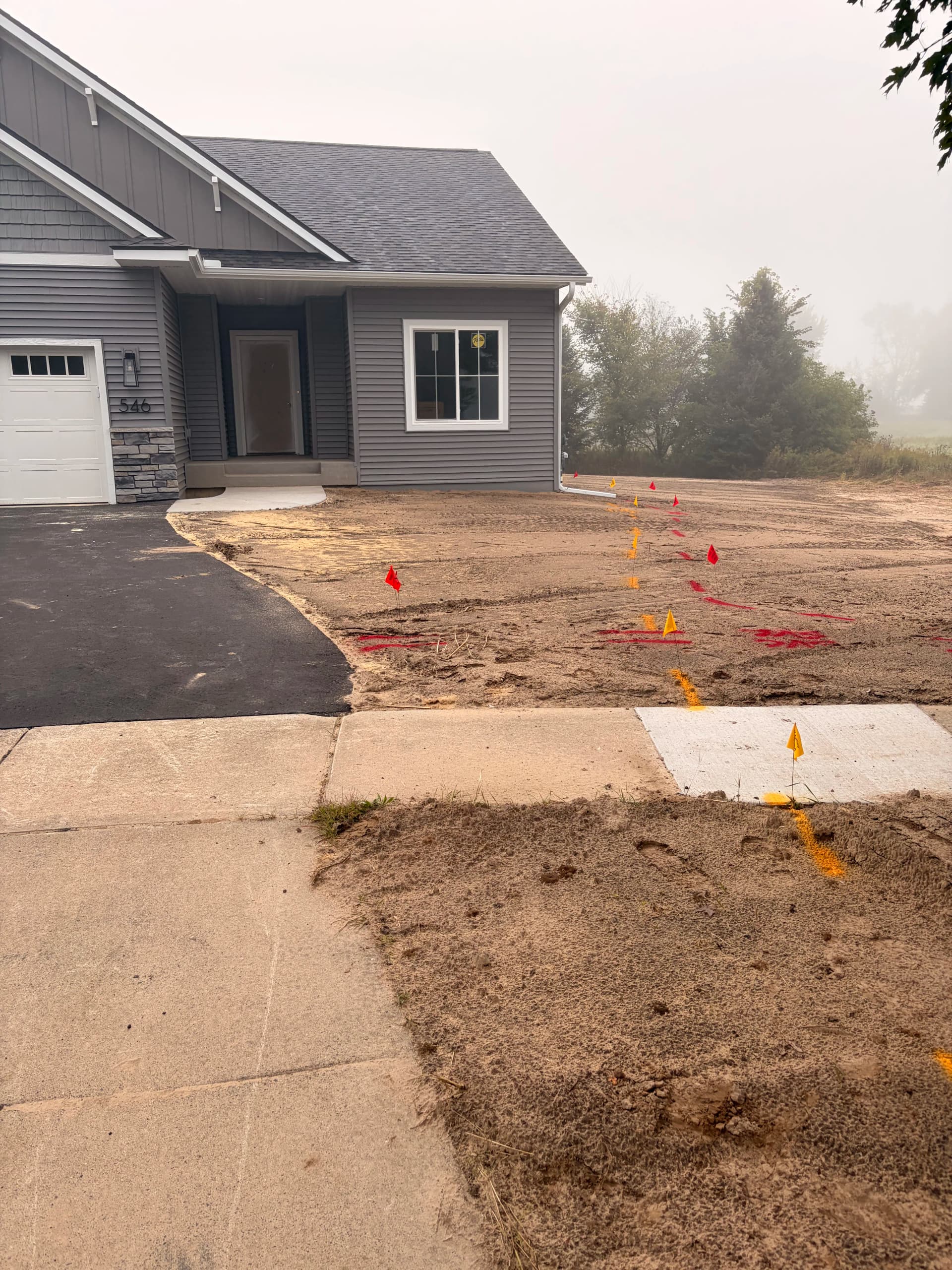 Gallery photos for New Construction Hydroseeding and Lawn Installation in Fall Creek: Image #1