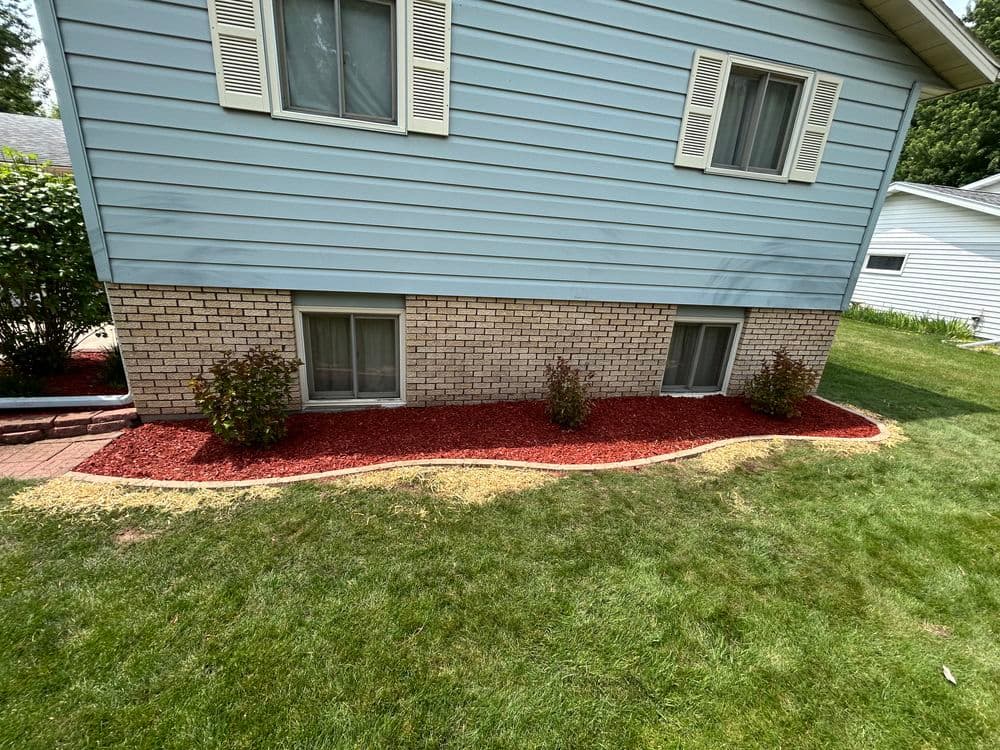 Small Garden Bed Refresh with New Edging, Shrubs, and Mulch