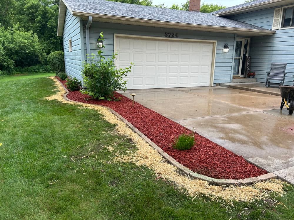 Small Garden Bed Refresh with New Edging, Shrubs, and Mulch