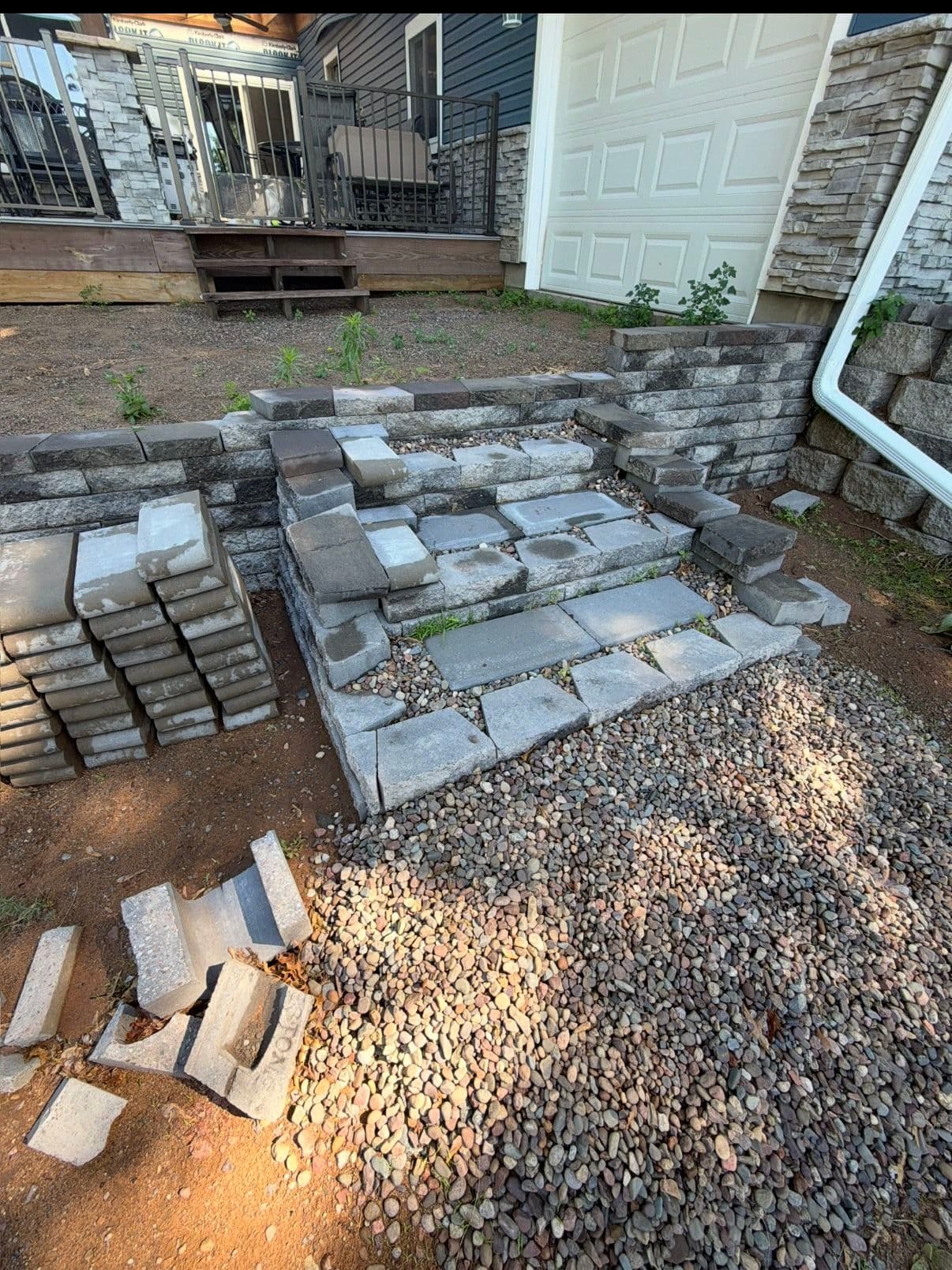Gallery photos for Holcombe Hardscaping Rescue - Patios, Fire Pit, Walls and Full Backyard Rebuild: Image #1