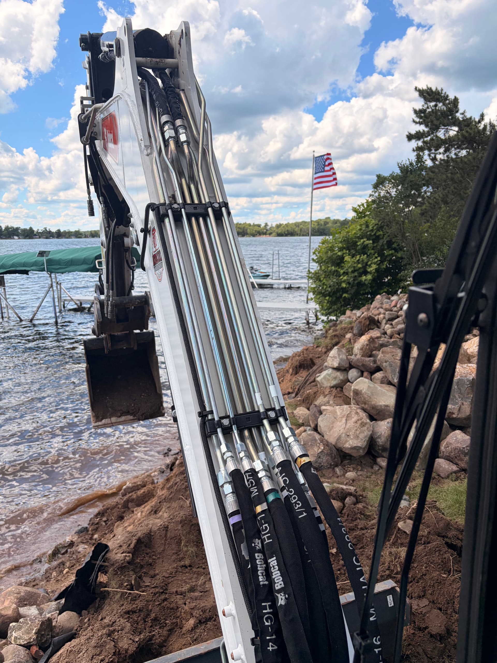 Gallery photos for Lakefront Shoreline Restoration with Natural Boulders in Amory: Image #6