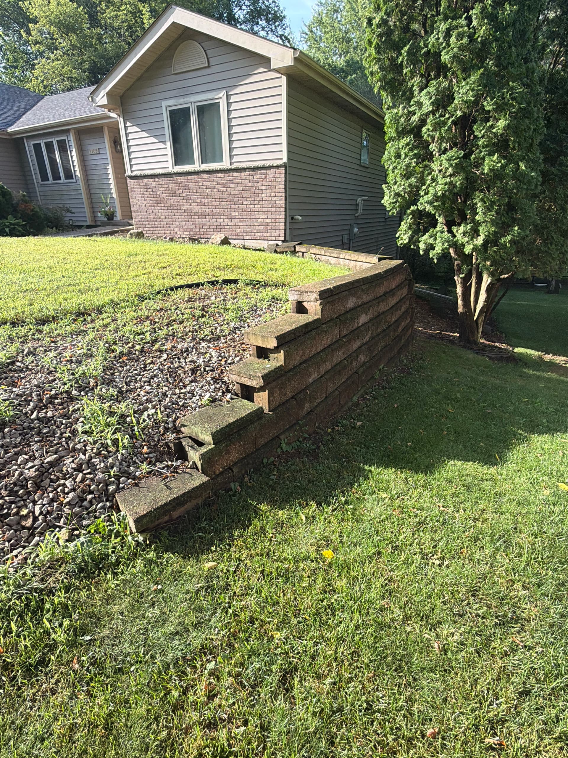 Gallery photos for 40-Foot Retaining Wall Replacement in Eau Claire: Image #1