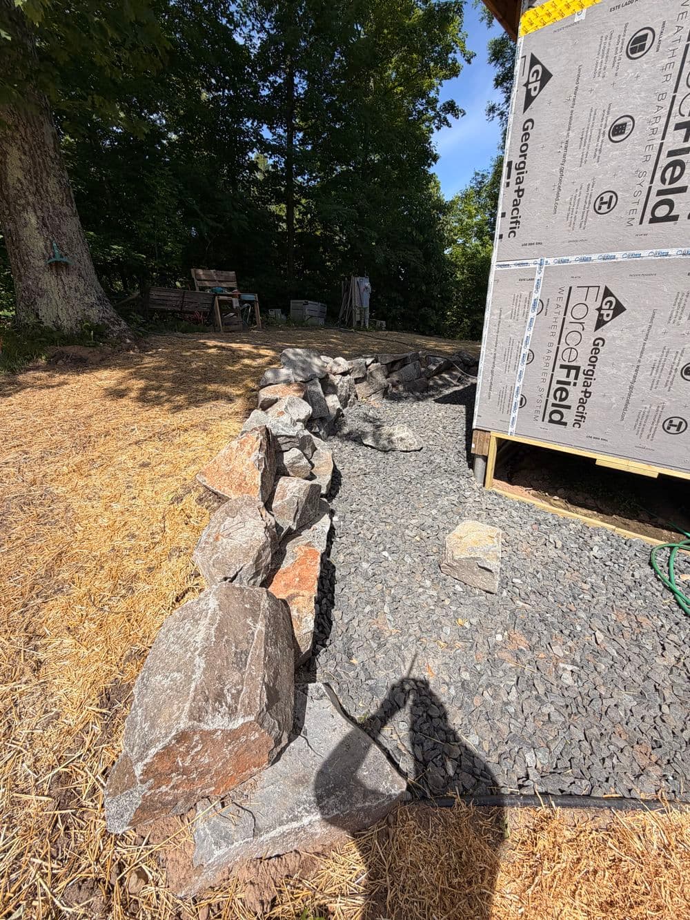 Gallery photos for Full Landscaping Overhaul with Boulder Walls and Gravel Driveway in Luck, WI: Image #7