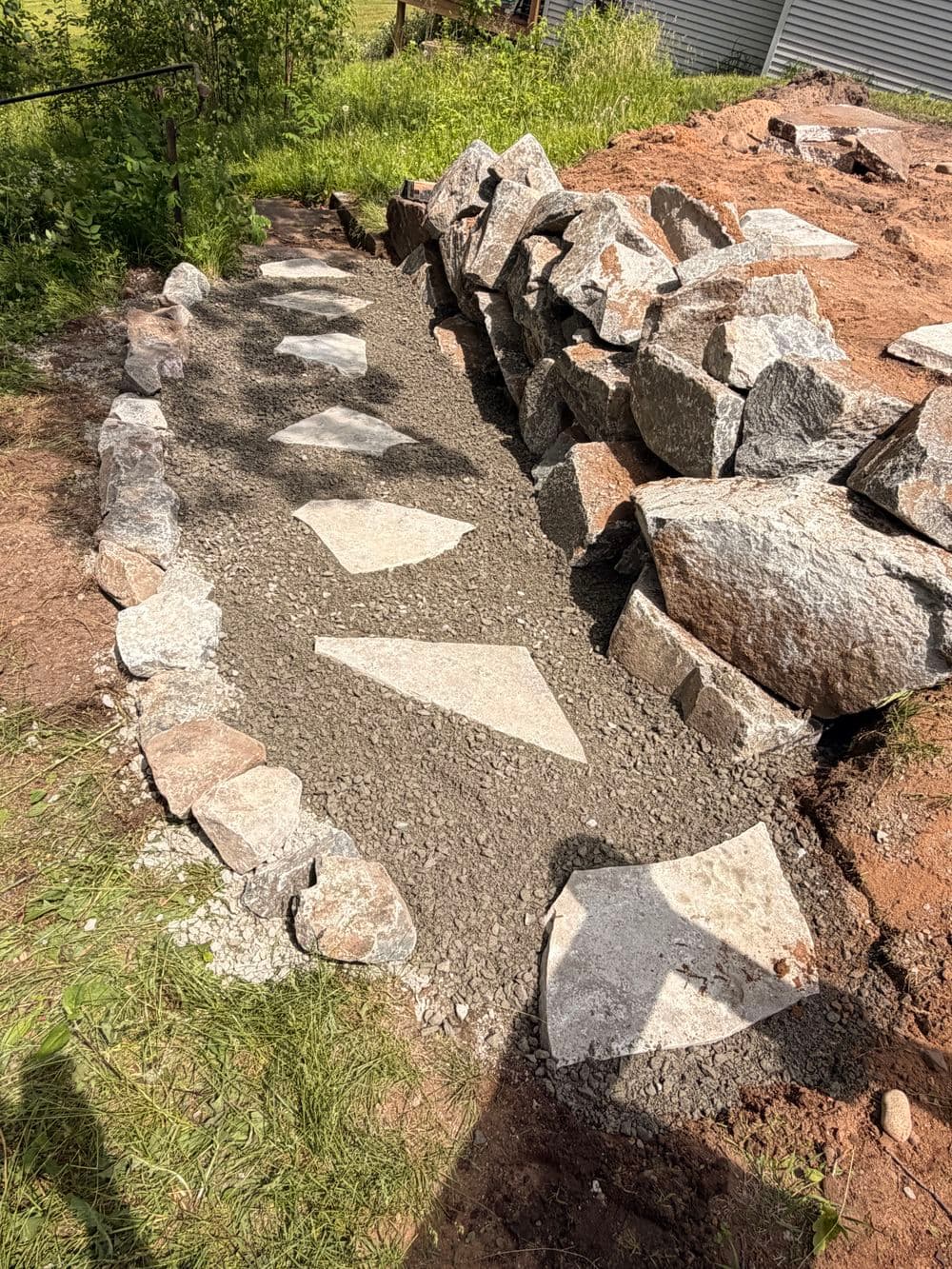 Gallery photos for Full Landscaping Overhaul with Boulder Walls and Gravel Driveway in Luck, WI: Image #14
